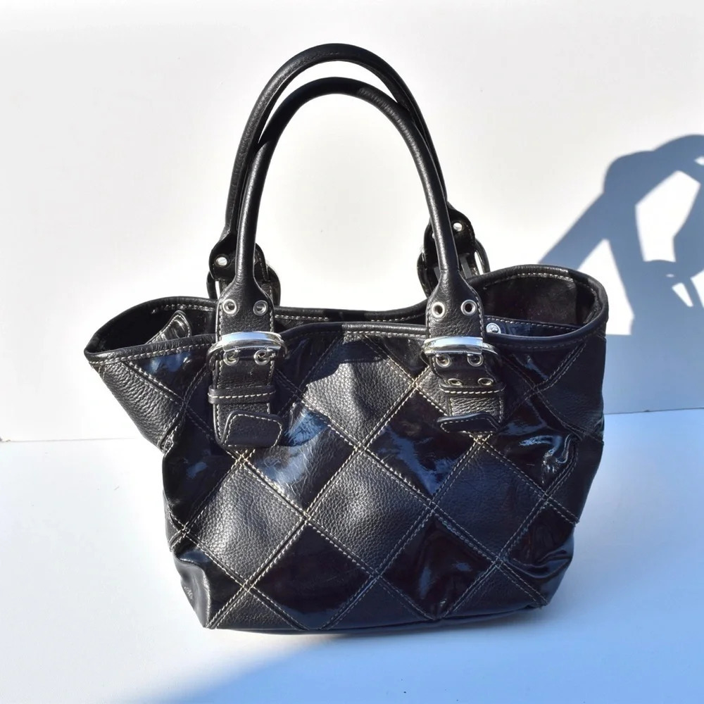 Tignanello Leather Patchwork Tote Bag - image 7